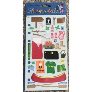 Stickopotamus Classic CAMP NIP Stickers Canoe Tent Fire S’mores Sleeping Bag